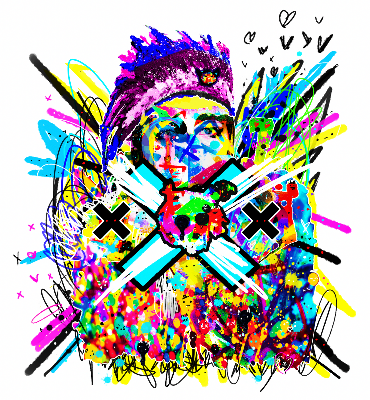 "Two Strangers, Turning into Dust" Edition - KB Fine(ish) Art Shower Curtain