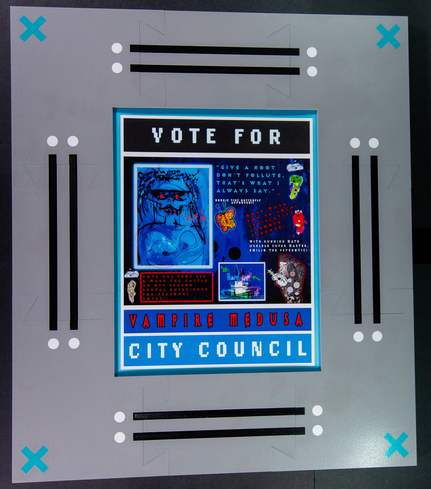 "Vampire Medusa for City Council" - kB Echo Frame, Nascent Edition, the First Batch