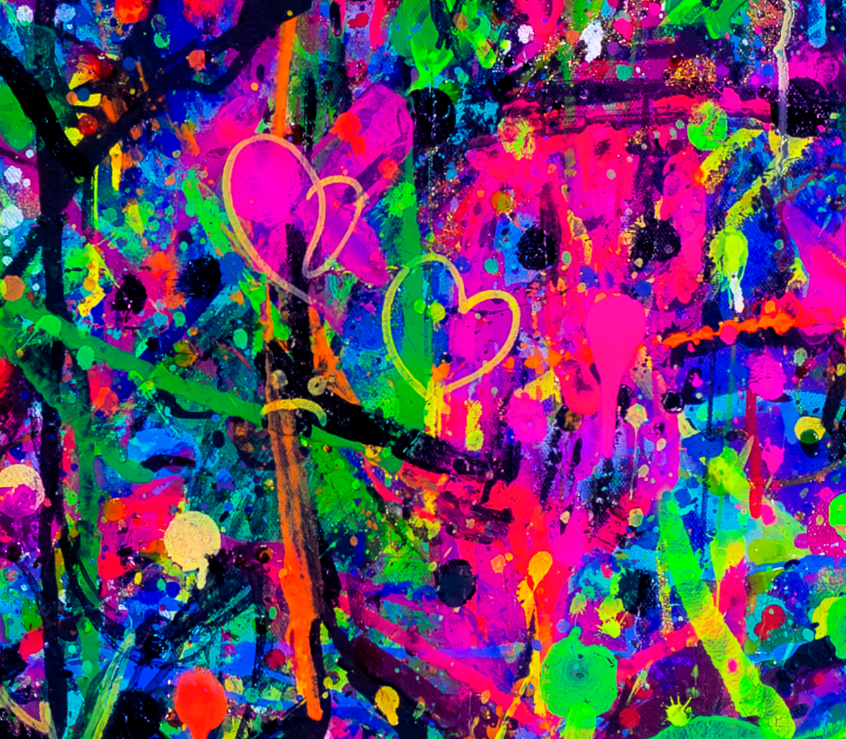 Sad Love Bears - Kodama Bebop Analog Original Painting