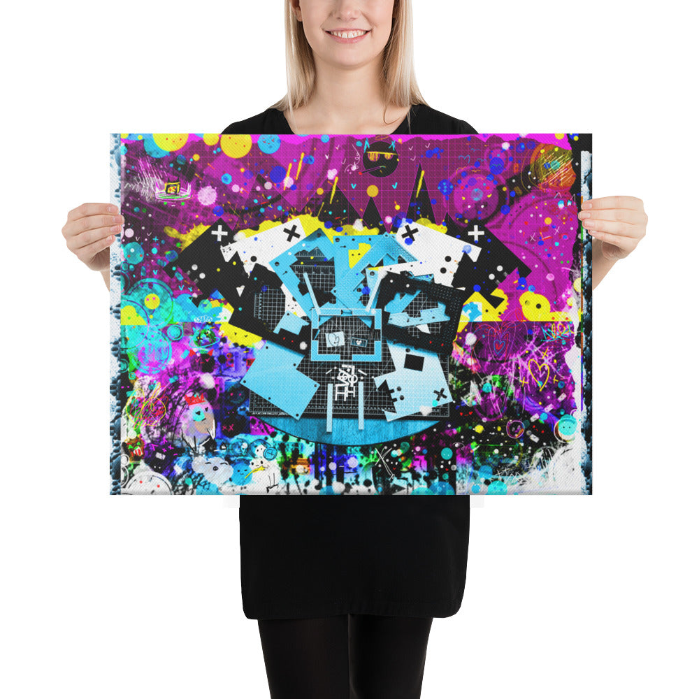 Robo Sad - Kb DigiDoodle Canvas Print