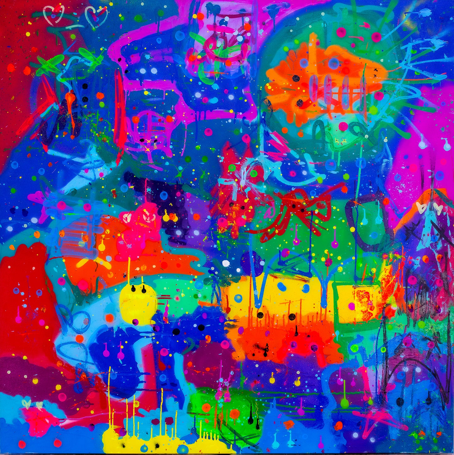 The Love Cats - TWO Paintings - Kodama Bebop Analog Original Painting(s)