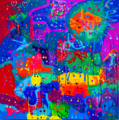 The Love Cats - TWO Paintings - Kodama Bebop Analog Original Painting(s)