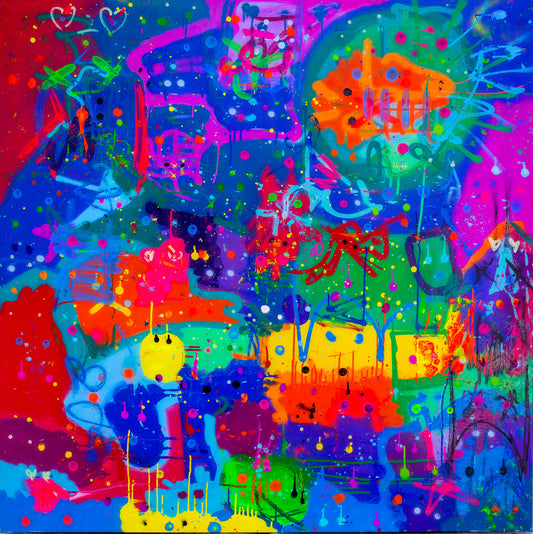 The Love Cats - TWO Paintings - Kodama Bebop Analog Original Painting(s)