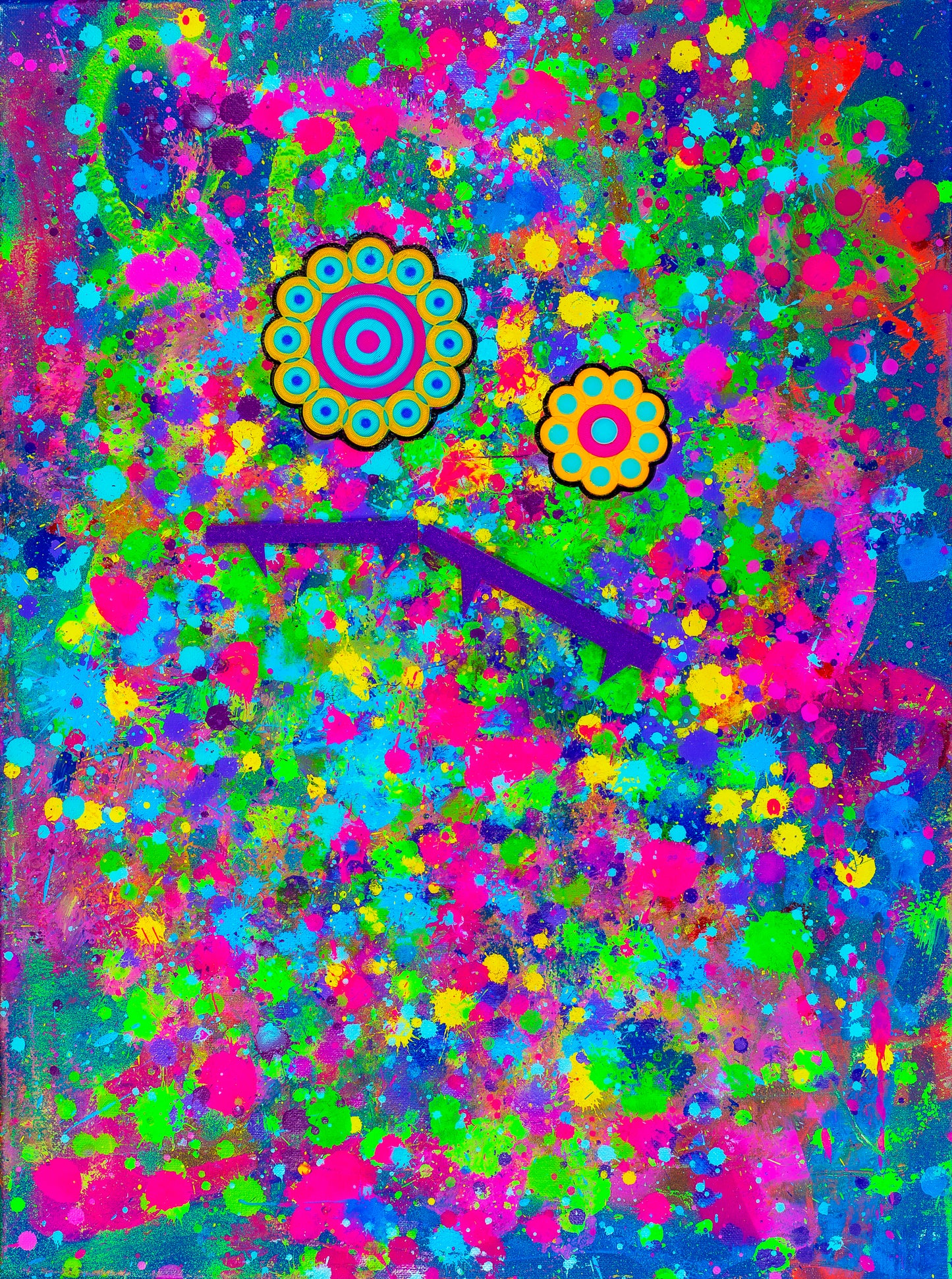 Flower Boing - Kodama Bebop Analog Original Painting