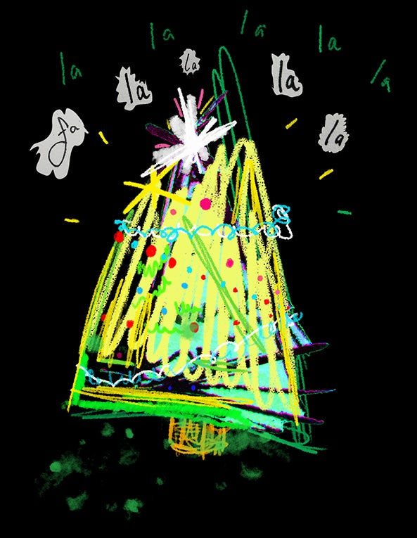 "Fa, la la la, la... tree."  Kb Tee Hoodie