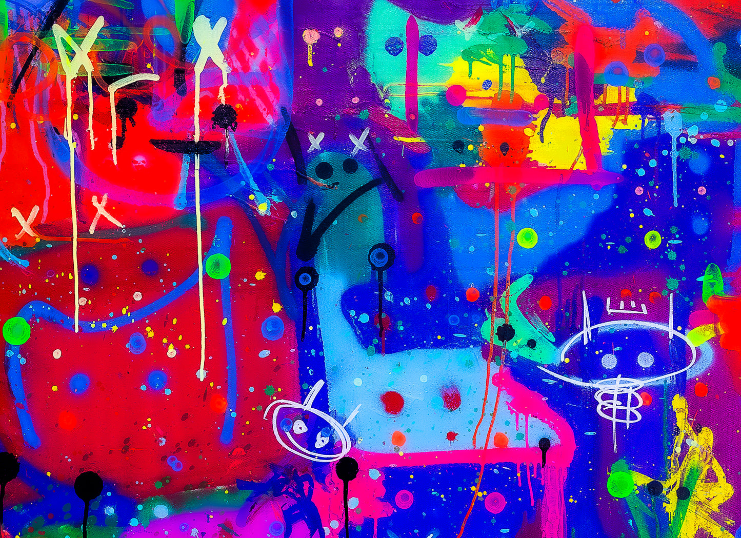 The Love Cats - TWO Paintings - Kodama Bebop Analog Original Painting(s)