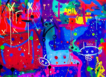 The Love Cats - TWO Paintings - Kodama Bebop Analog Original Painting(s)