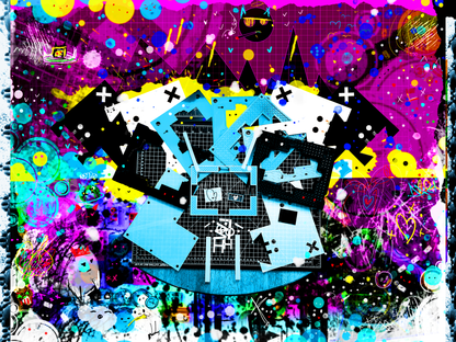 Robo Sad - Kb DigiDoodle Canvas Print