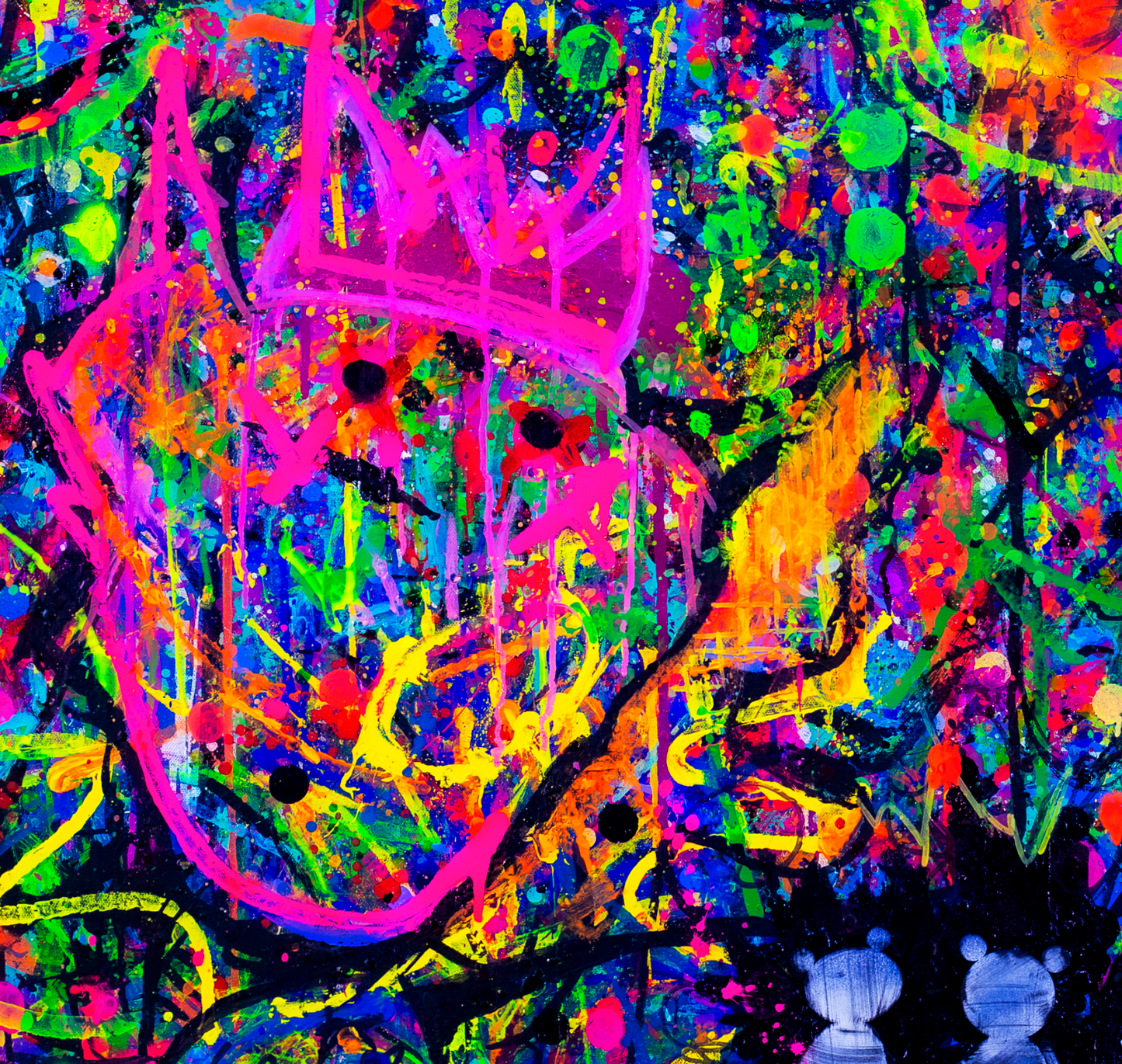 Sad Love Bears - Kodama Bebop Analog Original Painting