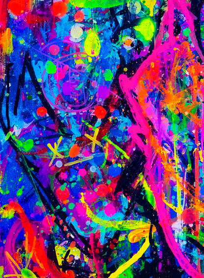 Sad Love Bears - Kodama Bebop Analog Original Painting