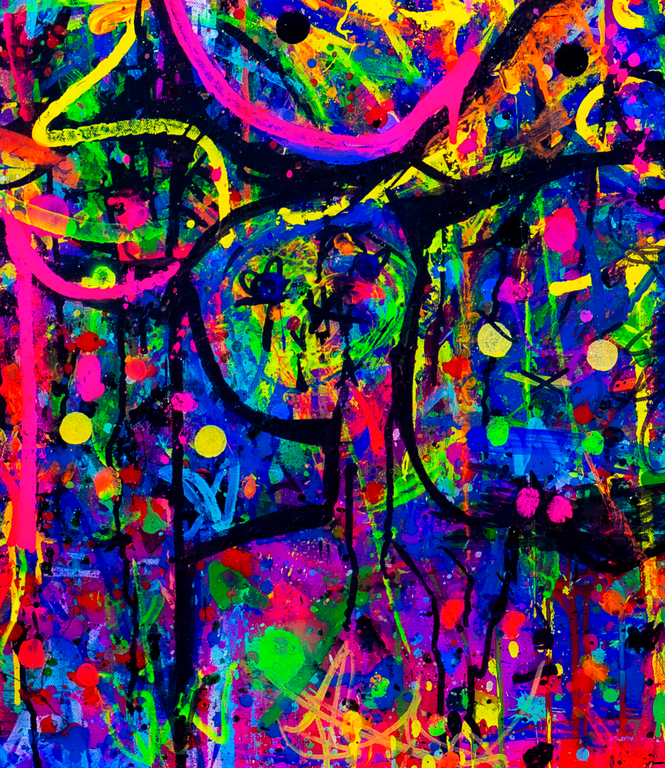 Sad Love Bears - Kodama Bebop Analog Original Painting