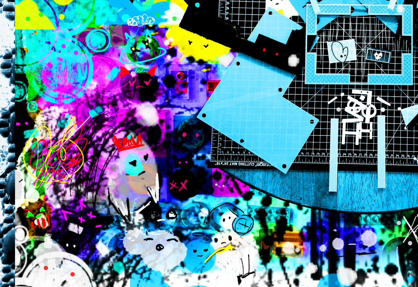 Robo Sad - Kb DigiDoodle Canvas Print