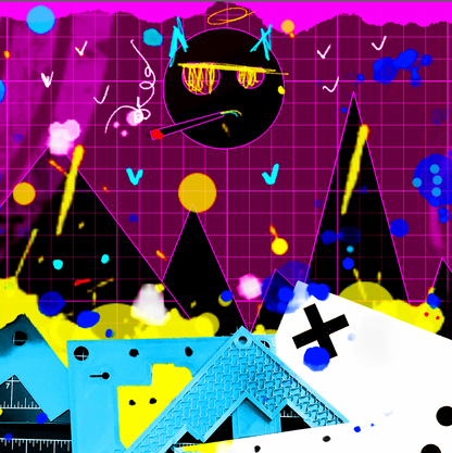 Robo Sad - Kb DigiDoodle Canvas Print