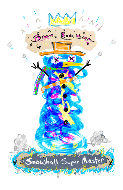 "Snowball Super Master" kB Kid's Hoodies