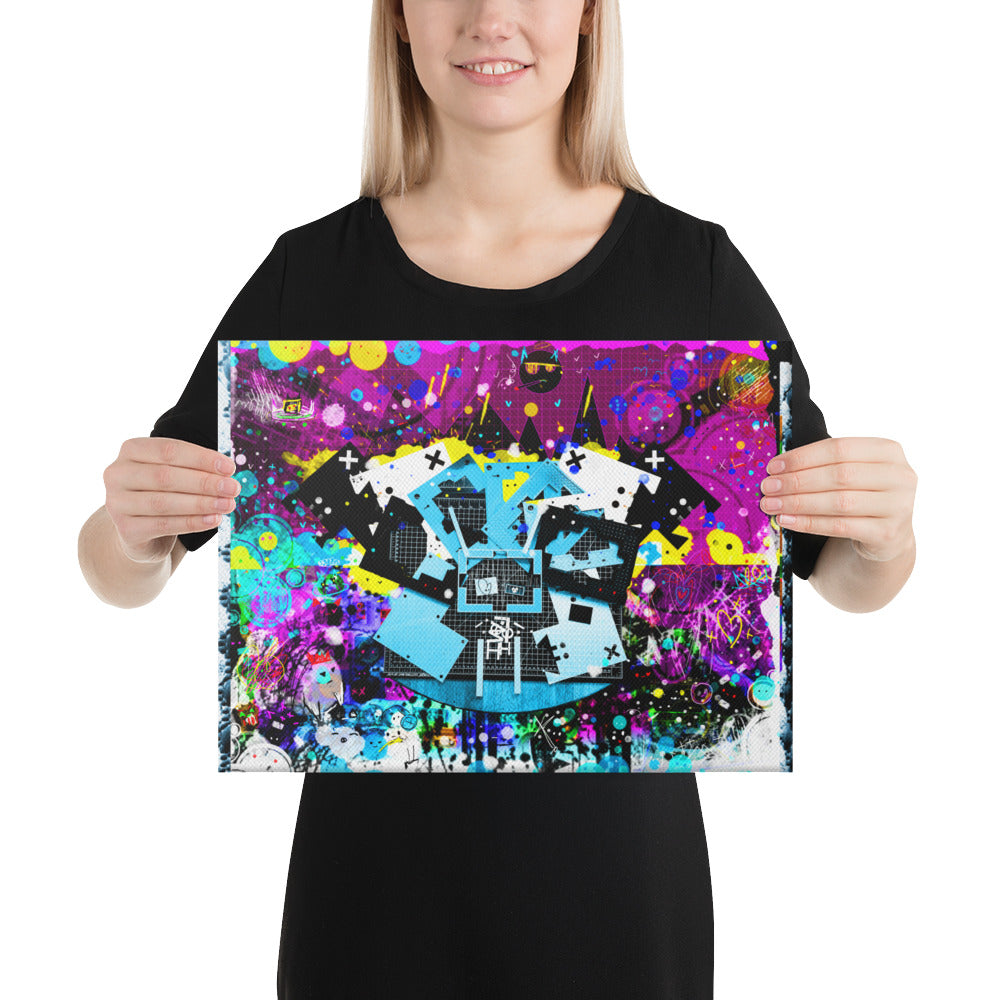 Robo Sad - Kb DigiDoodle Canvas Print