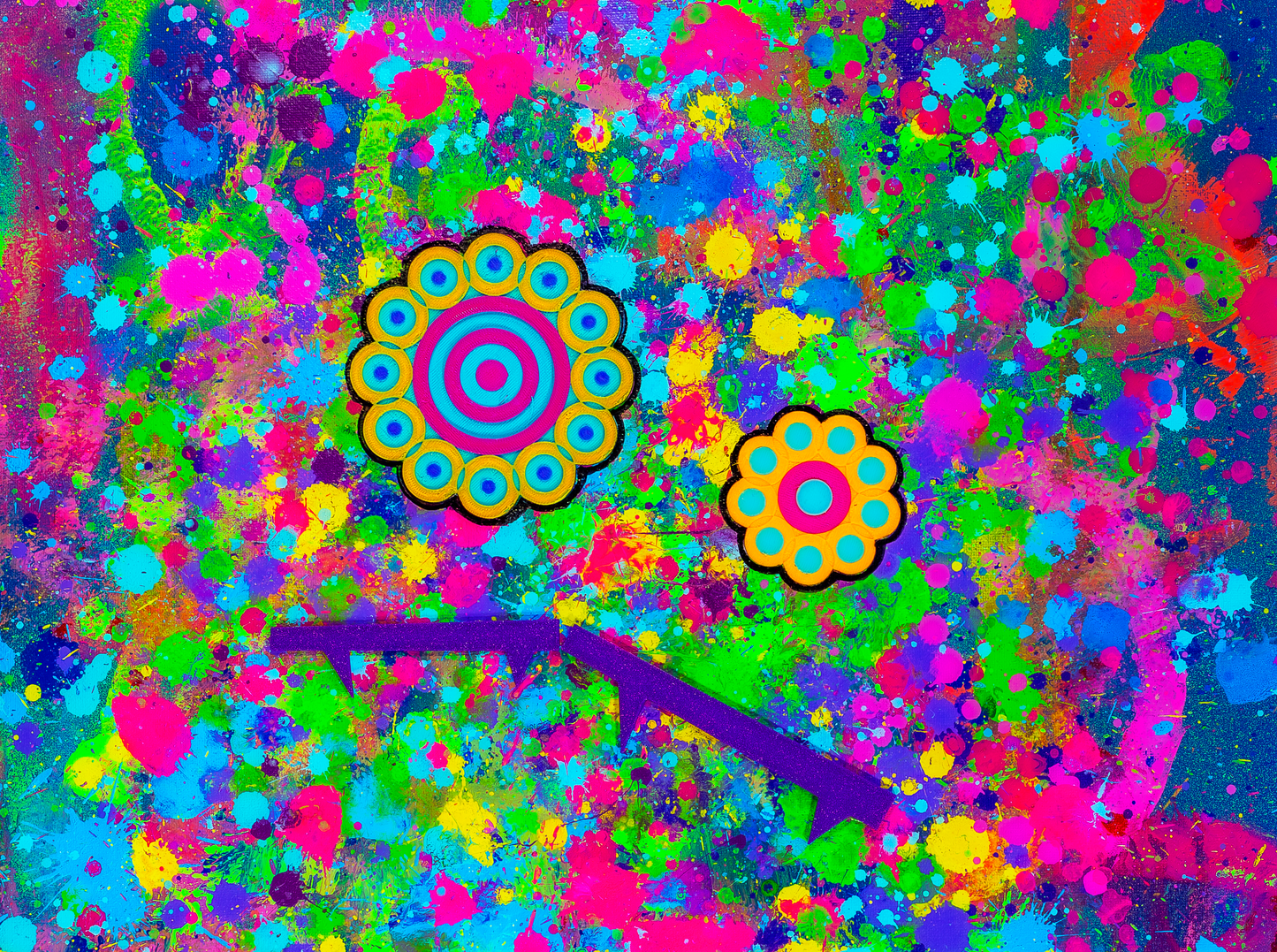 Flower Boing - Kodama Bebop Analog Original Painting