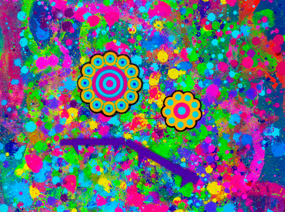 Flower Boing - Kodama Bebop Analog Original Painting