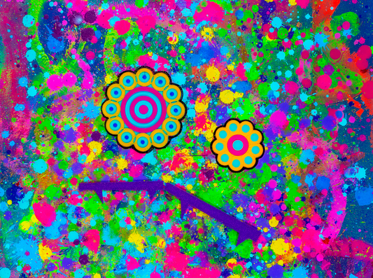 Flower Boing - Kodama Bebop Analog Original Painting