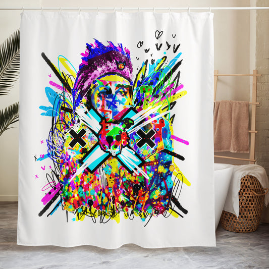 "Two Strangers, Turning into Dust" Edition - KB Fine(ish) Art Shower Curtain